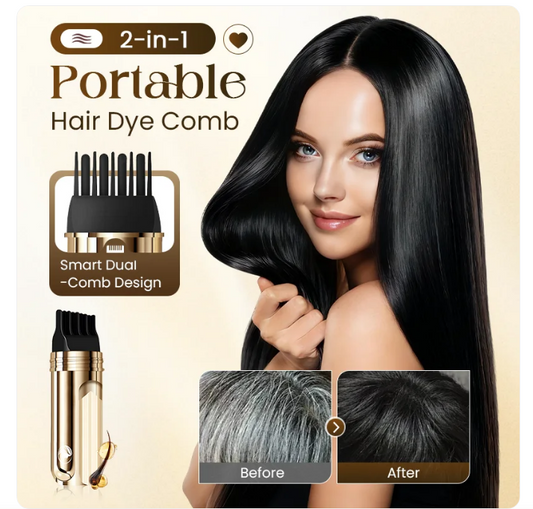 مشط تلوين الشعر الأبيض – غطّي الشيب في دقائق بلا صالون وبلا فوضى